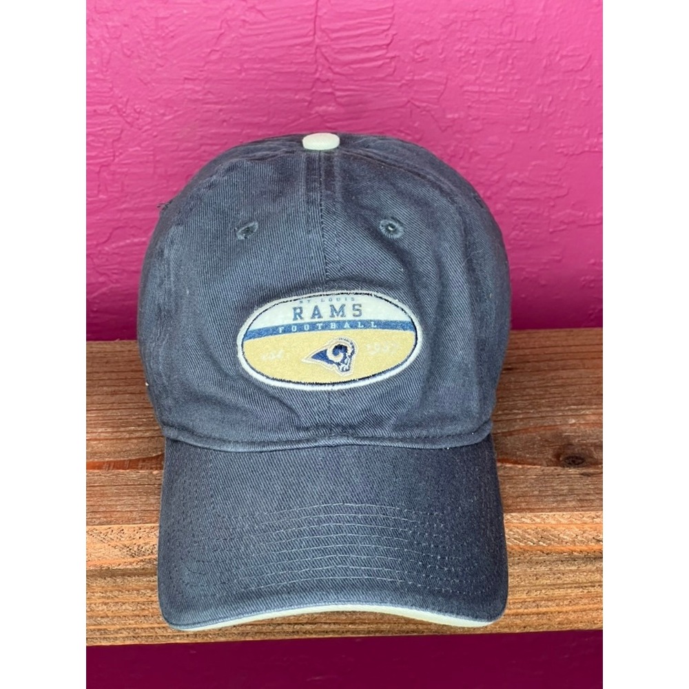 Rams Ballcap - Strap Back - Reebok NFL - One Size - Navy - Oval Logo - St. Louis